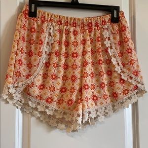 Floral flowy shorts